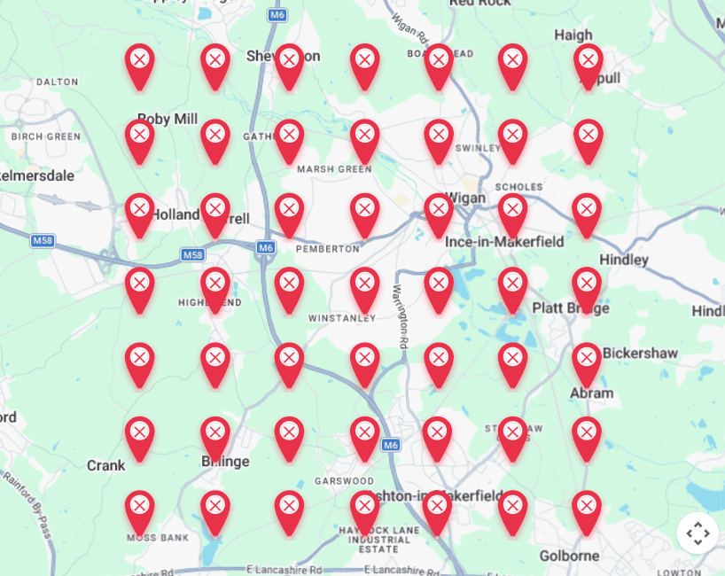 Before: poor Google Maps rankings